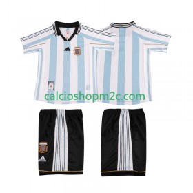 Argentina Retro Bambino Maglia Prima 1998 Manica Corta